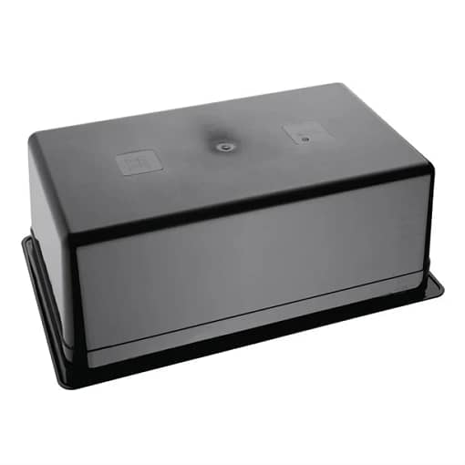 Vogue U457 Black Polycarbonate GN Pan – 1/1 GN x 200mm, 26L Capacity - Image 4