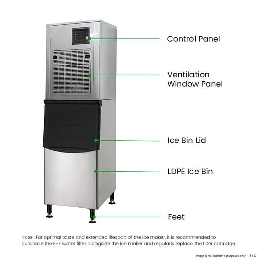 Blizzard SN-258F Granular Ice Maker – 250Kg Output, 125Kg Storage - Image 2