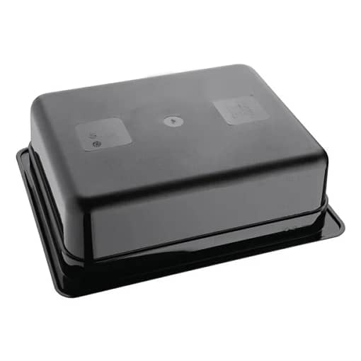 Vogue U459 Black Polycarbonate GN Pan – 1/2 GN x 100mm, 6.2L Capacity - Image 4