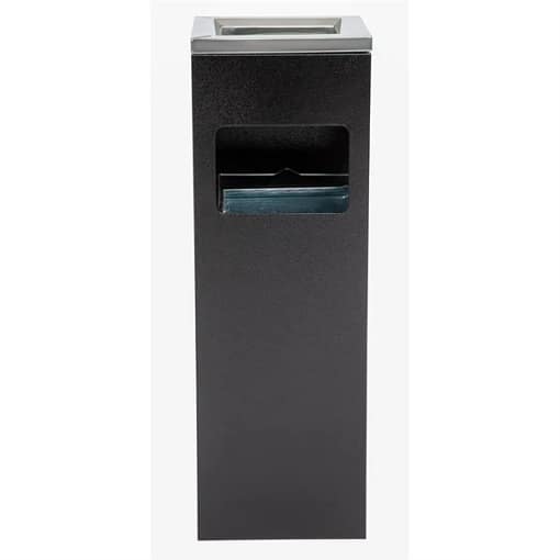 Bolero Y812 Square Stainless Steel Cigarette Bin, 10L, 600mm High
