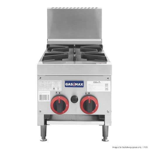 Gasmax RB-2ELPG 2 Burner LPG Cooktop with Flame Failure & Stainless Steel Construction