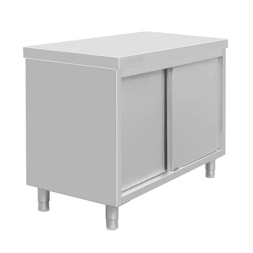 Vogue FU585 Stainless Steel Floor Cupboard – 900x1200x600mm with Sliding Doors - Image 4