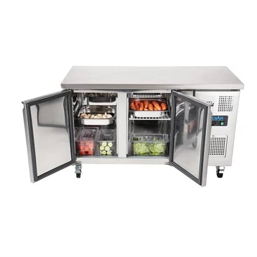 Polar G377-A U-Series Double Door Counter Fridge – 228L, S/S, Forced Air - Image 2
