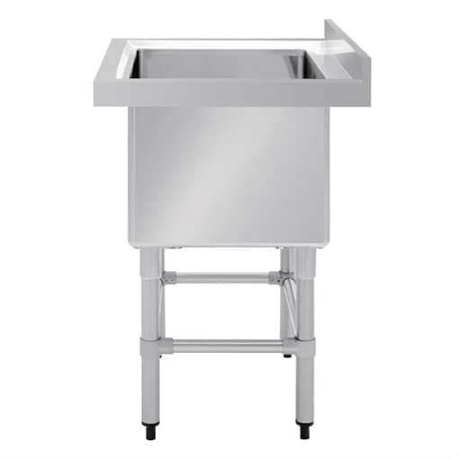 Vogue HC910 Deep Pot Sink 770×600mm – 100L, 90mm Drain, Splashback - Image 6