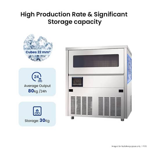 Blizzard SN-81B Under Bench Ice Maker – 80kg Output, Air Cooled - Image 6