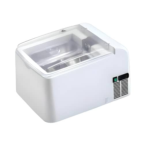 Technocrio CFT0002 Countertop Ice Cream Freezer with Transparent Lid – Holds 2×6.5L