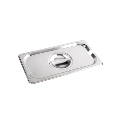 Kitchen Knock Stainless Steel GN 1/3 Notched Lid – Pack of 6 for Commercial Use