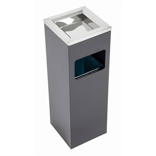 Bolero Y812 Square Cigarette Bin – 600×200×200mm, 10L, Stainless Steel - Image 5