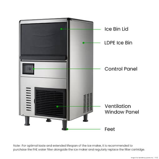 Blizzard SN-128F Granular Ice Maker – 120Kg Output, 50Kg Storage, Stainless Steel - Image 3