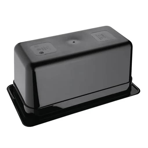 Vogue U464 Black Polycarbonate GN Pan – 1/3 GN x 150mm, 5.7L Capacity - Image 4