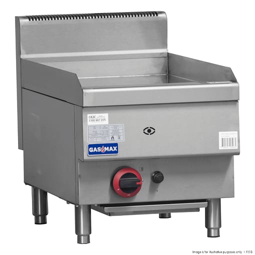 GASMAX JUS-TRG40E Benchtop Single Burner Griddle – 400mm, Natural Gas, Stainless - Image 5