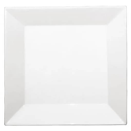 Olympia CL032 Deep Square Plates 305mm – Vitrified Porcelain, Stackable, Pack of 6