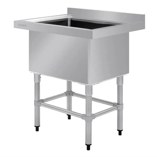 Vogue HC910 Deep Pot Sink 770×600mm – 100L, 90mm Drain, Splashback - Image 8