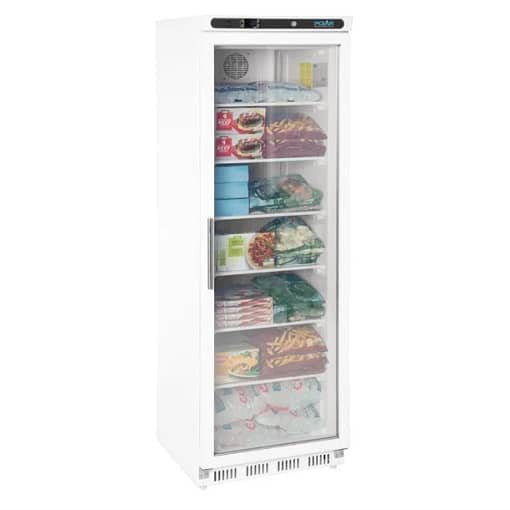 Polar CB921-A Glass Door Display Freezer – 365L White C-Series - Image 4