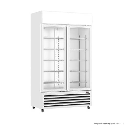 Thermaster LG-730P Two Glass Door Upright Drink Fridge with LED Lighting, 730L