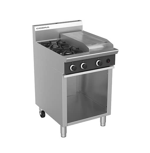 Cobra C6C – 2 Gas Open Burners with 300mm Griddle Plate – Modular Cabinet Base - Image 2