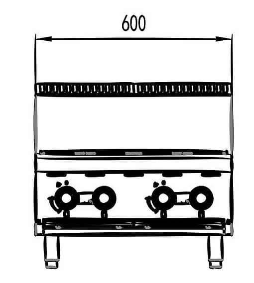 CookRite AT80G4B-C-LPG 800 Series Open 4 Burner Cooktop - Image 2