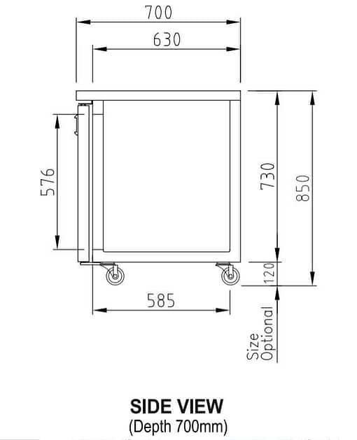 Turbo Air KGR15-2 Sleek Under Counter Glass Door Refrigerator - Image 3