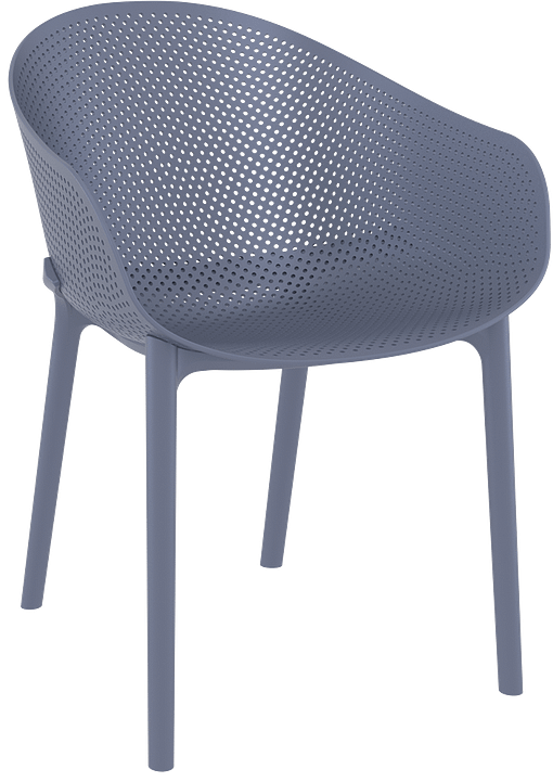 Anthracite Outdoor Chair - Siesta Sky Series - Modern Durability - Image 5