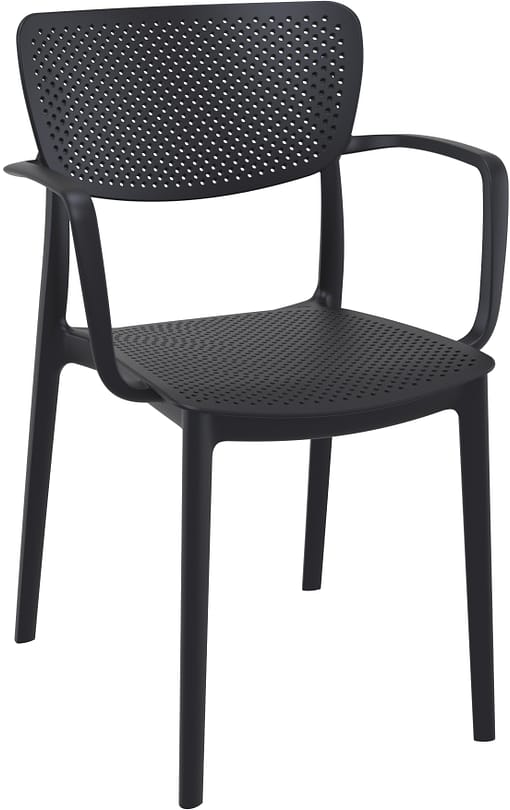 Commercial Grade Black Loft Armchair - Heavy Duty One-Piece Armchair by Siesta, Turkey - Image 4
