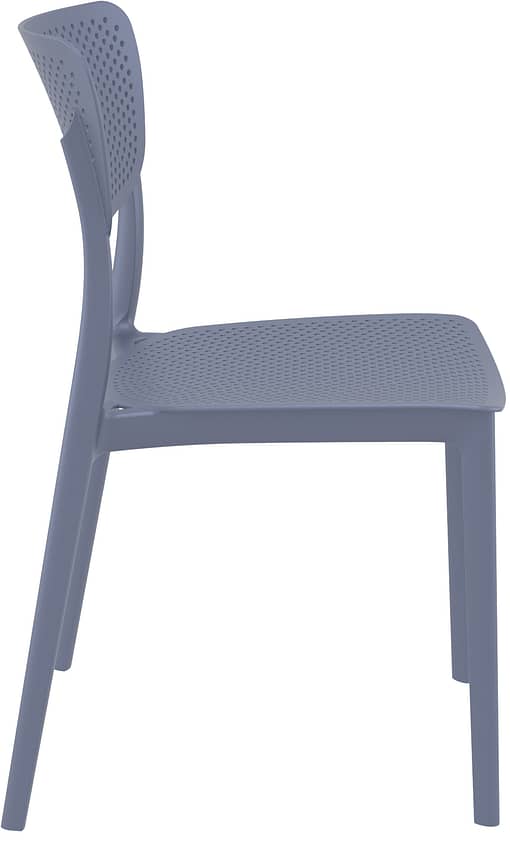 Commercial Grade Anthracite Lucy Chair - Heavy Duty One-Piece Chair by Siesta, Turkey - Image 3