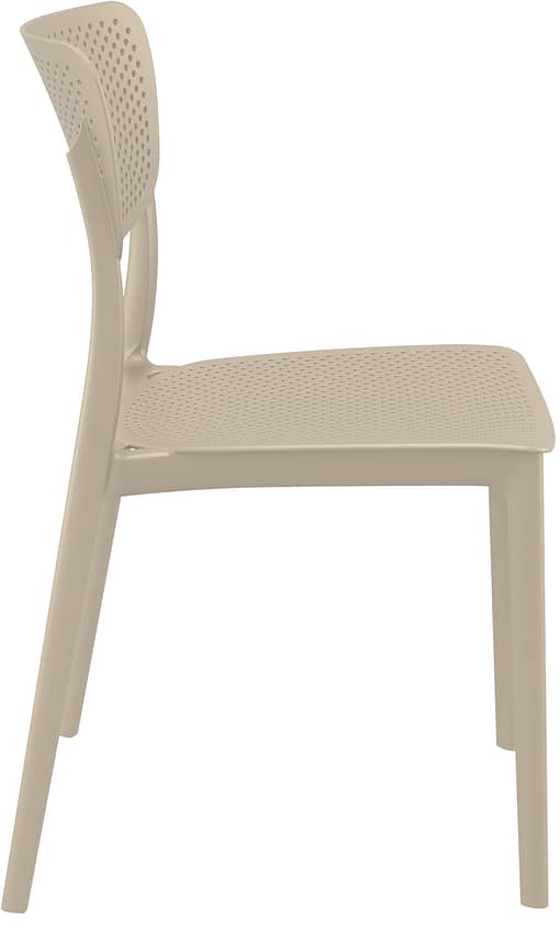 Commercial Grade Taupe Lucy Chair - Heavy Duty One-Piece Chair by Siesta, Turkey - Image 2