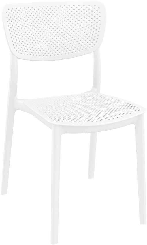 Commercial Grade White Lucy Chair - Heavy Duty One-Piece Chair by Siesta, Turkey - Image 2