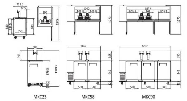 Atosa MKC58 Two Door Keg Coolers Fridge - 390 Litre - Image 5