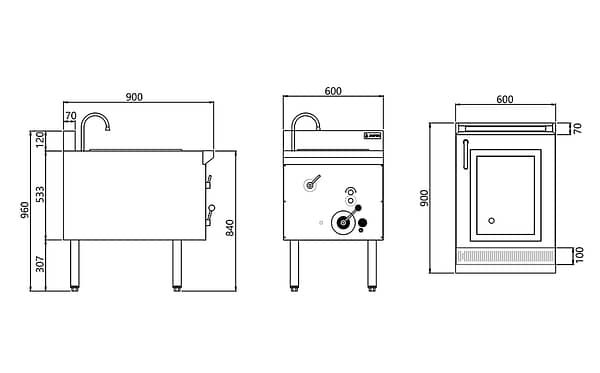 JASPER JA-NC-L Multi-Function LPG Cooker | Commercial Gas Steamer - Image 2