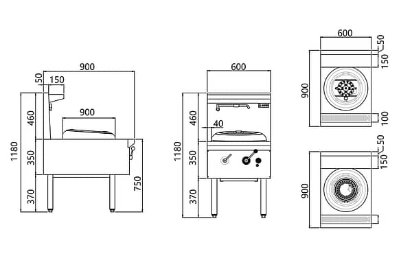 JASPER JA-1CB Single Wok Range – Chimney Burner | 80MJ NG/LPG - Image 2