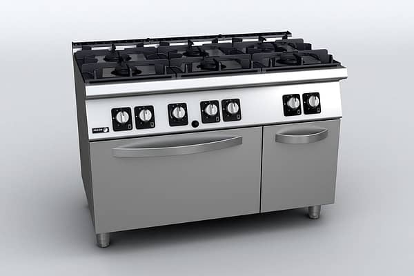 Fagor 700 series natural gas 6 burner with gas oven and neutral cabinet under CG7-61H (CG7-61H) - Image 3
