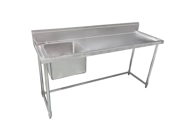 Kitchen Knock Full Stainless Steel Double Sink Bench – 1800x600mm