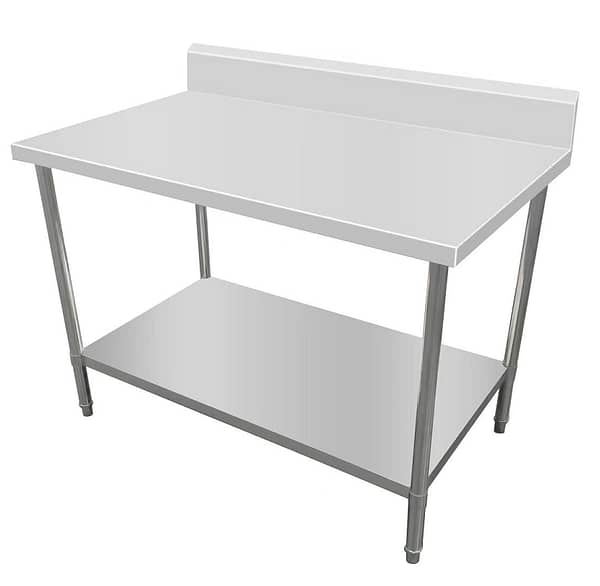 Kitchen Knock Stainless Steel Splashback Work Bench with Timber Layer 1200x600mm