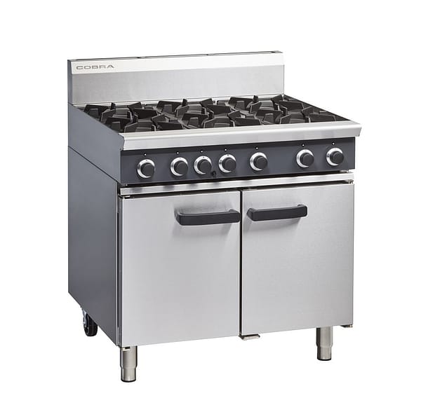 Cobra CR9D – 6 Open Burners with 2/1 GN Static Oven | Professional Cooking Range - Image 3