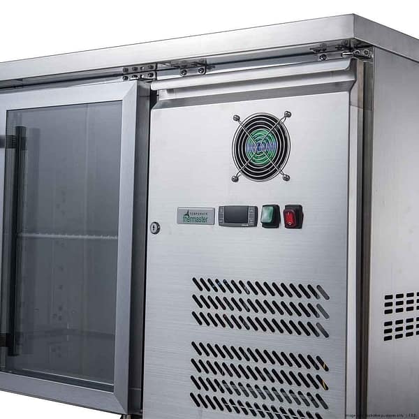 FED-X XUB7C22G4V Four Glass Door Bench Fridge | 563L Workbench - Image 3