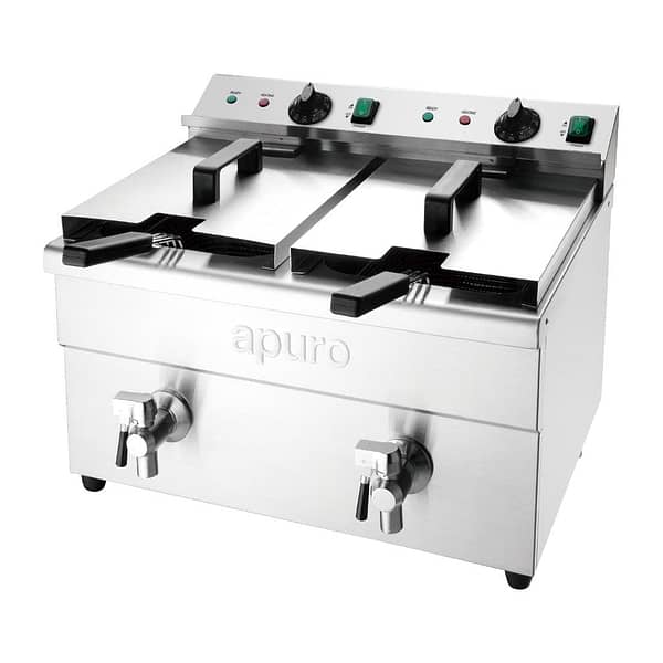 Apuro Double Induction Fryer - 2x7.5ltr - 2x3kW - Image 2
