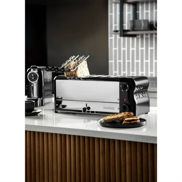 Rowlett Esprit 6 Slot Toaster Jet Black with Elements & Sandwich Cage - Image 7