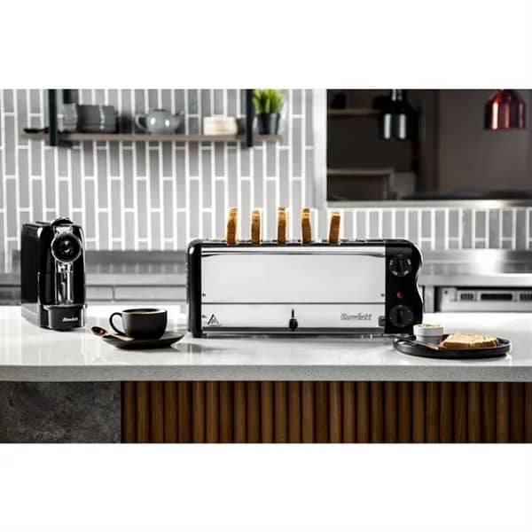 Rowlett Esprit 6 Slot Toaster Jet Black with Elements & Sandwich Cage - Image 8