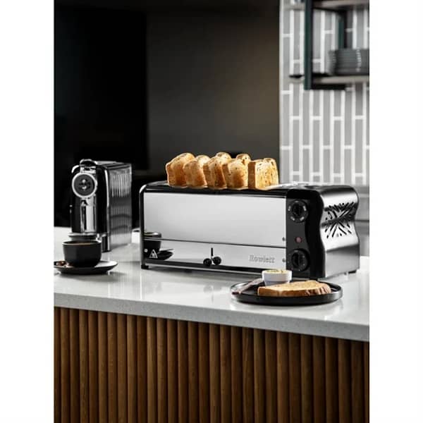 Rowlett Esprit 6 Slot Toaster Jet Black with Elements & Sandwich Cage - Image 6