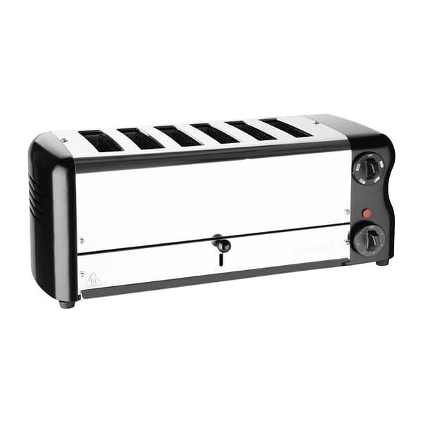 Rowlett Esprit 6 Slot Toaster Jet Black with Elements & Sandwich Cage - Image 3