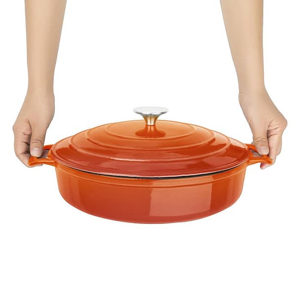 Vogue Saute Pan Round Orange - 280mm 3.5Ltr - Image 2