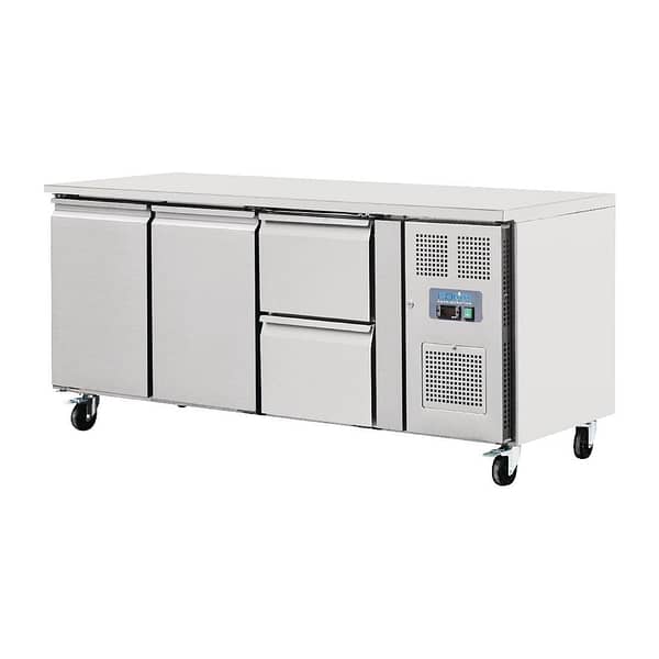 Polar U-Series 2 Door and 2 Drawer Counter Fridge 417Ltr - Image 2
