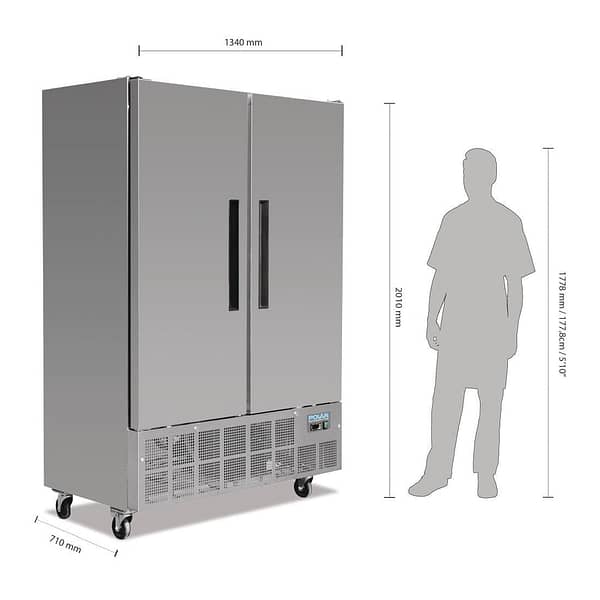 Polar G-Series Double Door Slimline Freezer 960Ltr - Image 2