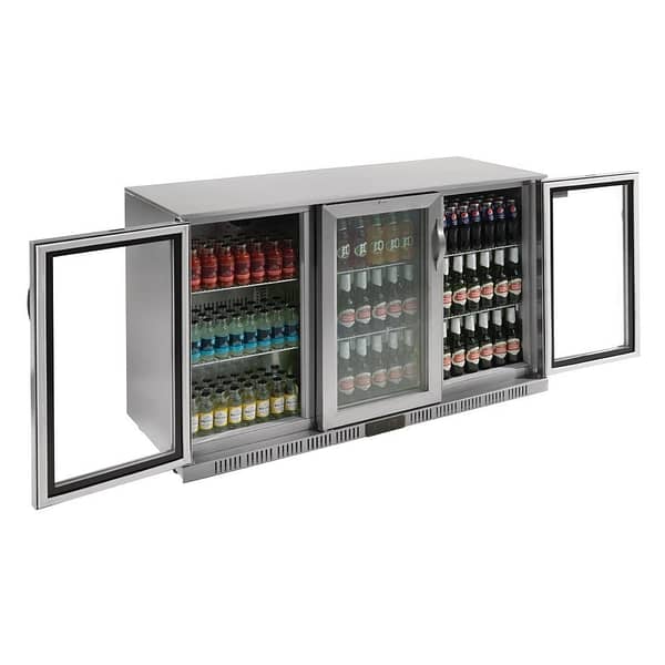 Polar G-Series Back Bar Cooler with Hinged Doors Stainless Steel 330Ltr - Image 2