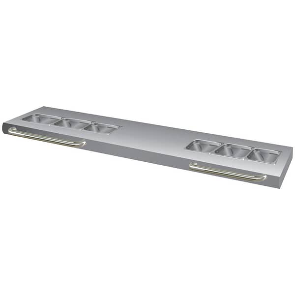 Gasmax QR-48-BR Removable Basting Rail Attached to a Char Grill