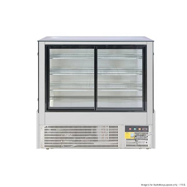 Bonvue SL840V Chilled Food Display | 570L Triple Glass Showcase - Image 6