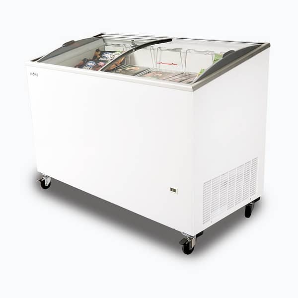 Bromic CF0400ATCG-NR 352L Curved Glass Top Display Chest Freezer - Image 3