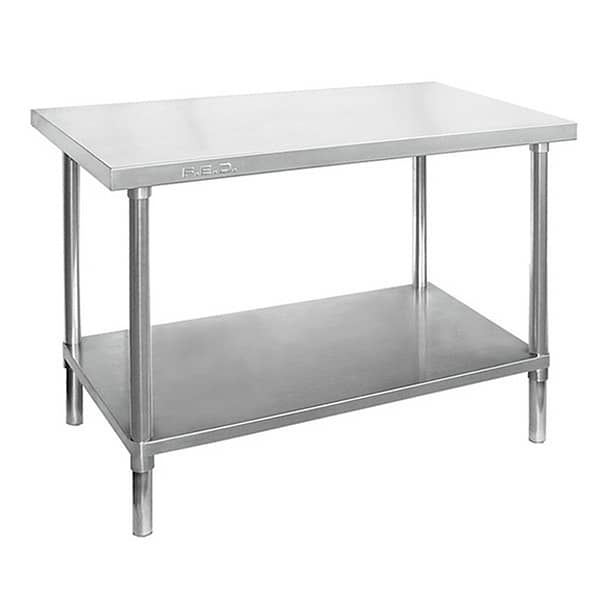 Kitchen Knock Stainless Steel Work Bench with Timber Layer Flat 600x700mm