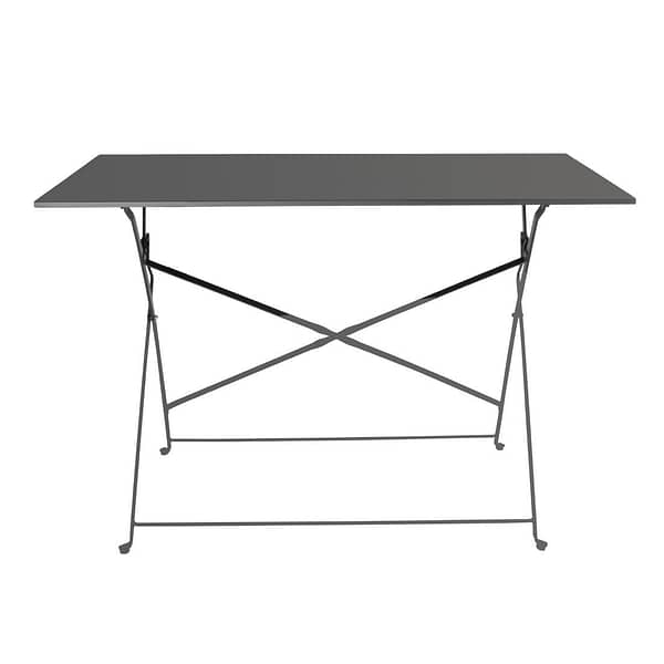 Bolero Black Pavement Style Folding Table - 1100x700mm