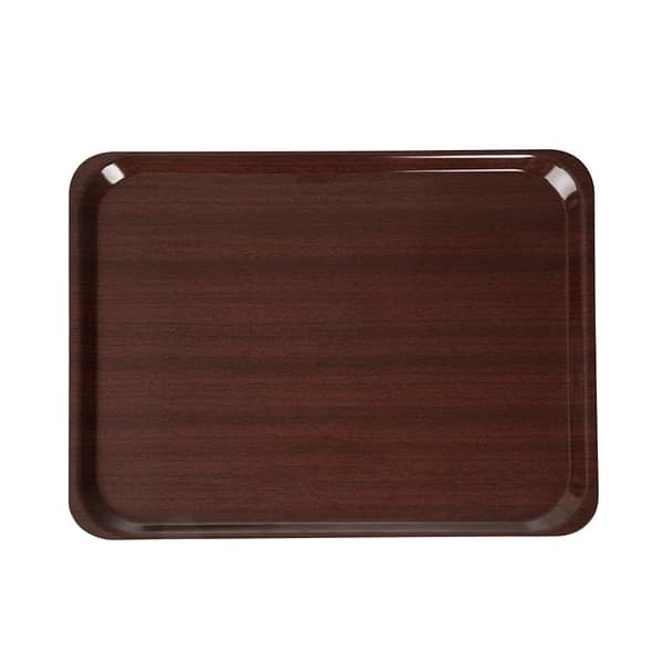 Cambro Capri Laminate Canteen Tray – Mahogany Finish